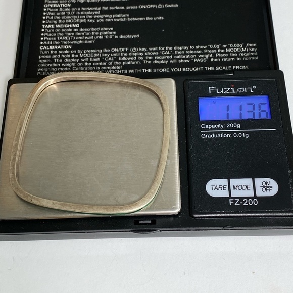 925 Sterling Square Bracelet Green Enamel Geometric Art Deco 7.25” - Picture 11 of 11